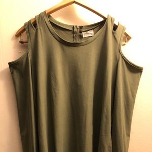 Army green softy with cutouts